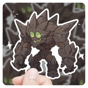 League of Legends Malphite Chibi Style 3&quot; Vinyl Sticker, lol Sticker, League of Legends Malphite lol Stickers