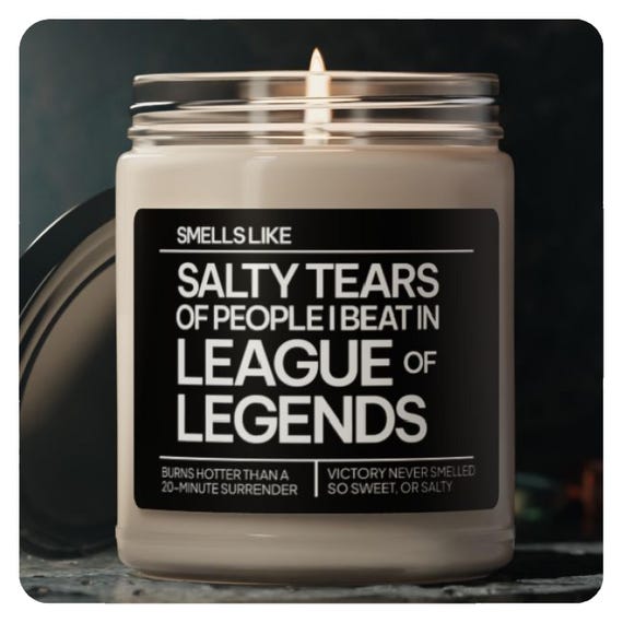 League of Legends Scented Soy Candle, Funny Gamer Gift for Boyfriend, Video Game Decor, 9oz Candle, 100% Soy, Gaming Candle, Christmas Gift,