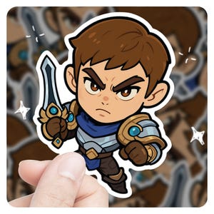 League of Legends Garen 3&quot; Vinyl Sticker, lol Sticker, Arcane League of Legends Garen lol Stickers