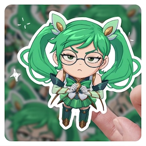 League of Legends sticker Sona Star Guardian Chibi Cute Gift 3&quot; Vinyl Sticker, lol-gift, fanart, Kayn lol, league of legends Support Gift