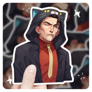Arcane Silco Sticker, Meow 3&quot; Vinyl Sticker, lol-gift, lol fanart, stickers Silco League of Legends gift,