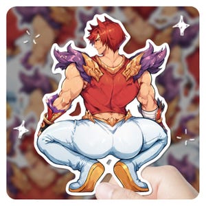 Sett League of Legends Sticker Hearsteel Sett Sticker 3&quot; Vinyl Sticker, lol-gift, fanart, league of legends league oflegends