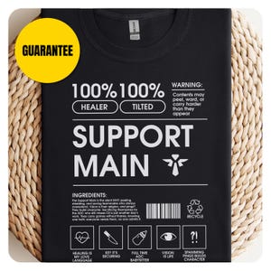 League of Legends Shirt, Support Main Unisex  LoL Gamer Gift, Softstyle Tee, Best Gamer Gifts Fan Shirt, Unisex LoL Gift