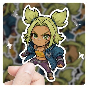 League of Legends Zeri 3&quot;Vinyl Aufkleber, Lol Sticker, Arcane League of Legends Zeri lol Stickers