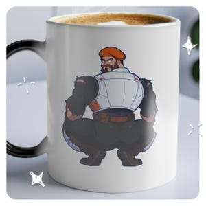 Valorant Brimstone Mug (Magic Mug) Cheeky - Heat Sensitive Color Morphing - Black Mug Reveals Design with Hot Drink Cheeky