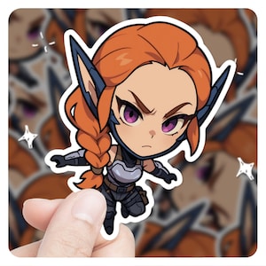 League of Legends Kayle 3&quot; Vinyl Sticker, lol Sticker, Arcane League of Legends PsyOps Kayle lol Stickers