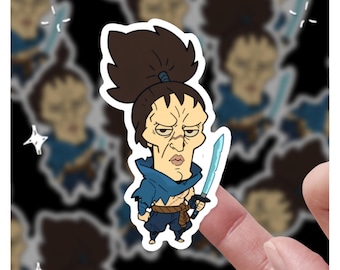League of Legends Yasuo handsome 3" Vinyl Sticker, lol Sticker, Arcane League of Legends lol Stickers