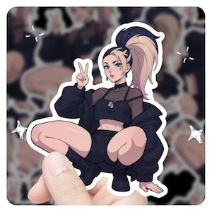 KDA Akali League of Legends 3&quot; Vinyl Sticker, LoL Sticker, League of Legends, KDA Akali The Baddest
