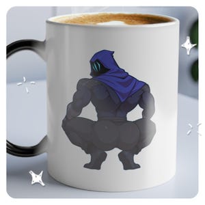 Valorant Omen Mug (Magic Mug) Cheeky - Heat Sensitive Color Morphing - Black Mug Reveals Design with Hot Drink Cheeky