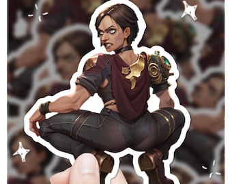 Sevika Arcane Sticker Cheeky 3" Vinyl Sticker League of Legends