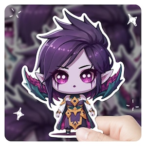 Chibi Morgana Stickers/Decals 3&quot; Support League of Legends Cute Kawaii PC Laptop Gaming Fanart Gift, lol-gift, decal