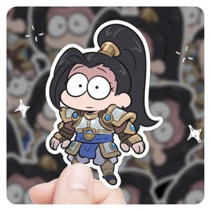 League of Legends Xin Zhao Chibi 3&quot; Vinyl Sticker, lol Sticker, League of Legends Xin Zhao lol Stickers