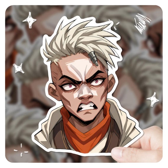 Arcane Ekko 3" Stickers lol Gift 3" Vinyl Sticker, league of legends gift, fanart, pc sticker, laptop, computer, pc, gaming