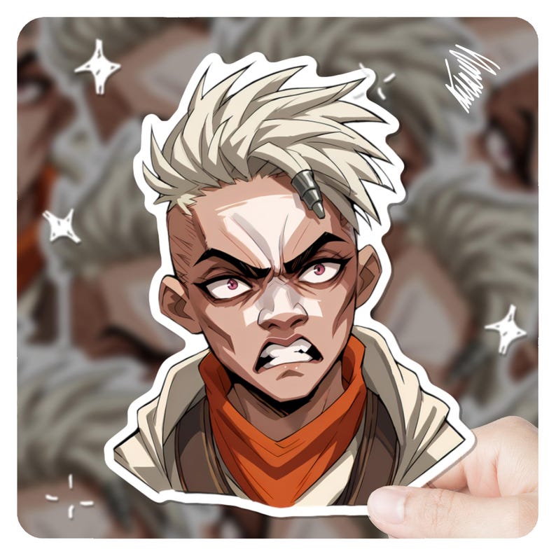 League of Legends, LoL gift, Ekko fanart, Arcane sticker, vinyl sticker, gaming gift, Ekko sticker, gamer gift, laptop sticker, pc sticker, fanart gift, Ekko LoL, gifts for him