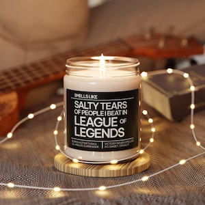 League of Legends, funny gamer gift, video game decor, soy candle, Christmas gift, 9oz candle, gaming candle, gamer boyfriend, esports decor, gift for gamers, gaming setup, gamer gift, LoL candle