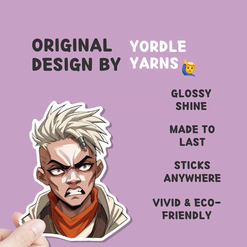 League of Legends, LoL gift, Ekko fanart, Arcane sticker, vinyl sticker, gaming gift, Ekko sticker, gamer gift, laptop sticker, pc sticker, fanart gift, Ekko LoL, gifts for him