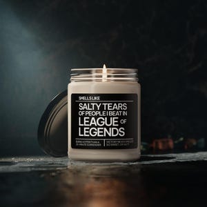 League of Legends, funny gamer gift, video game decor, soy candle, Christmas gift, 9oz candle, gaming candle, gamer boyfriend, esports decor, gift for gamers, gaming setup, gamer gift, LoL candle