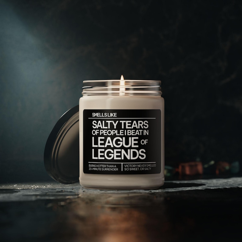 League of Legends, funny gamer gift, video game decor, soy candle, Christmas gift, 9oz candle, gaming candle, gamer boyfriend, esports decor, gift for gamers, gaming setup, gamer gift, LoL candle