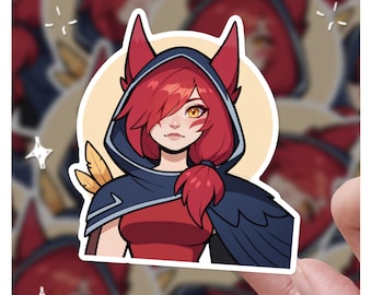 League of Legends Sticker, Xayah Star Guardian, 3" Vinyl Sticker, lol-gift, worlds fanart, league of legends Rakan league oflegends
