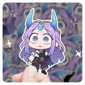 League of Legends irelia Chibi 3&quot; Vinyl Sticker, lol Sticker, League of Legends spiritt blossom irelia lol Stickers