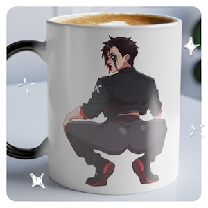 Taza Arcana Gótica VI (Taza Mágica) - Color cambiante sensible al calor - Regalo para gamers - Taza negra con diseño revelador y bebida caliente