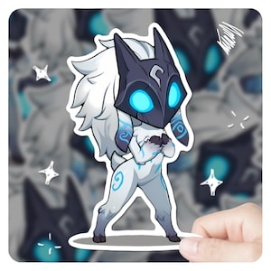 League of Legends sticker Kindred 3&quot; kawaii Cute Gift 3&quot; Vinyl Sticker, lol-gift, fanart, pc sticker, laptop, computer, pc, gaming