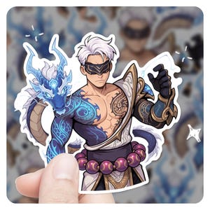 League of Legends Lee Sin 3"Vinyl Aufkleber, Lol Sticker, Arcane League of Legends Lee Sin lol Stickers