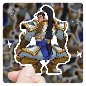 League of Legends Xin Zhao Cheeky 3&quot; Vinyl Sticker, lol Sticker, Xin Zhao lol Stickers