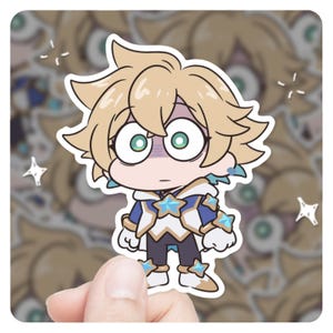 League of Legends Ezreal Chibi 3&quot; Vinyl Sticker, lol Sticker, League of Legends star guardian Ezreal lol Stickers