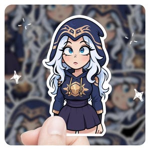 League of Legends Ashe Casual 3&quot; Vinyl Sticker, lol Sticker, League of Legends Ashe lol Stickers