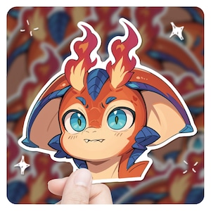 Smolder League of Legends Sticker 3" Vinyl Sticker, lol-gift, lol fanart, stickers League of Legends gift adc Smolder lol