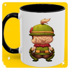 Teemo Mug League of Legends Mug 11oz Fun Gift for LoL Gamers, Custom Message Gift, LoL Girlfriend Gift, Gamer Mug, Personalized Gaming Mug
