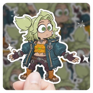 League of Legends Zeri Chibi 3 &quot;Vinyl Aufkleber, Lol Aufkleber, League of Legends Zeri Lol Aufkleber