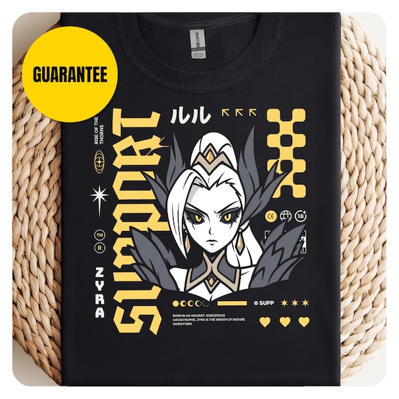 Zyra League of Legends T-Shirt Black and White Graphic Tee Color Splash Unisex Softstyle Shirt  Gamer Tee