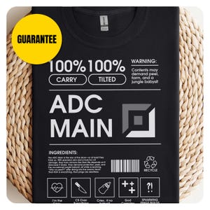 League of Legends Shirt, ADC Main Unisex  LoL Gamer Gift, Softstyle Tee, Best Gamer Gifts Fan Shirt, Unisex LoL Gift