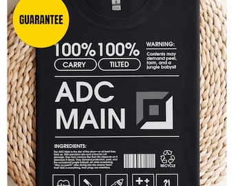 League of Legends Shirt, ADC Main Unisex  LoL Gamer Gift, Softstyle Tee, Best Gamer Gifts Fan Shirt, Unisex LoL Gift