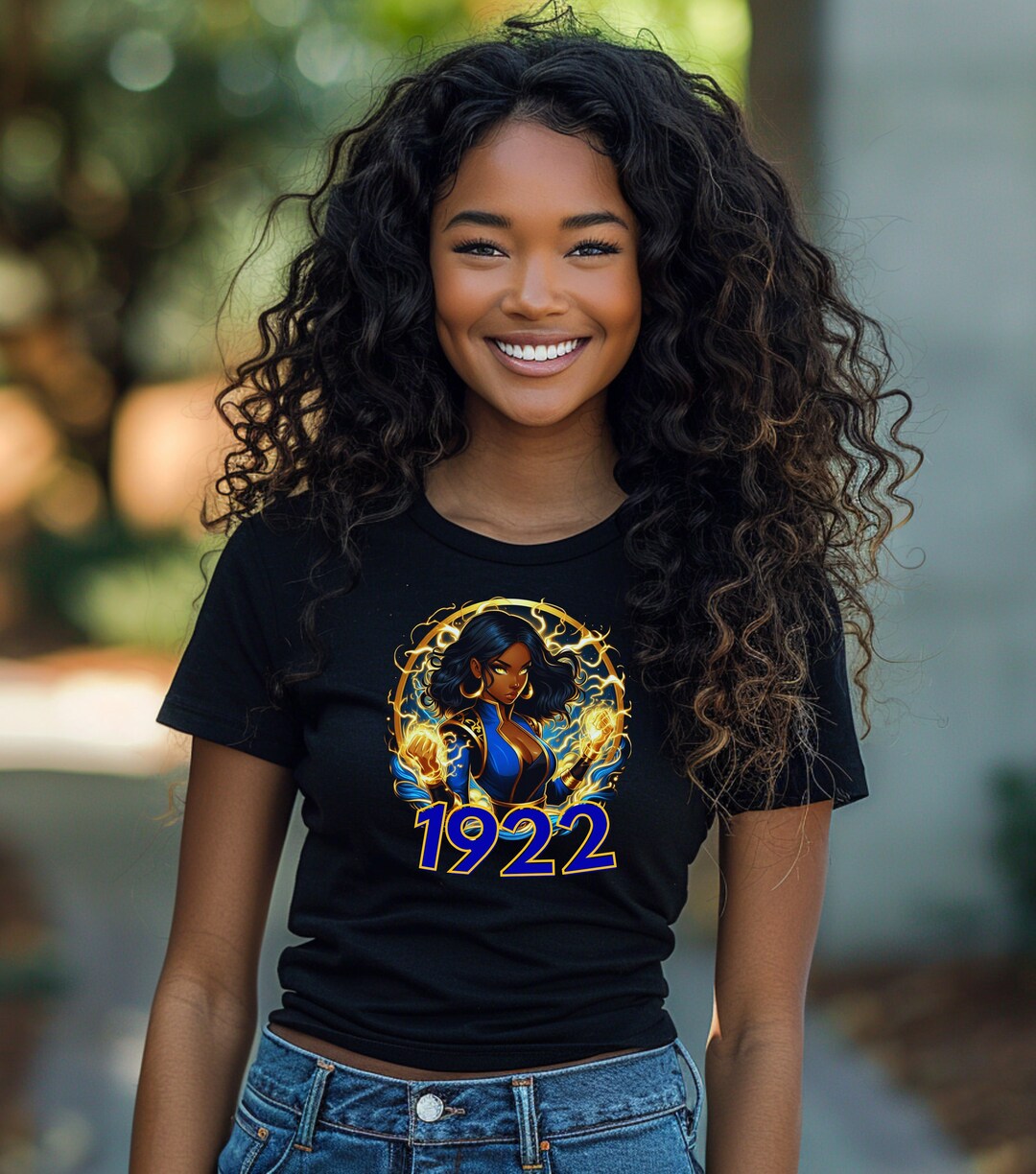 Sigma Gamma Rho Sorority 1922 Lightning Women Anime Unisex Garment-dyed ...