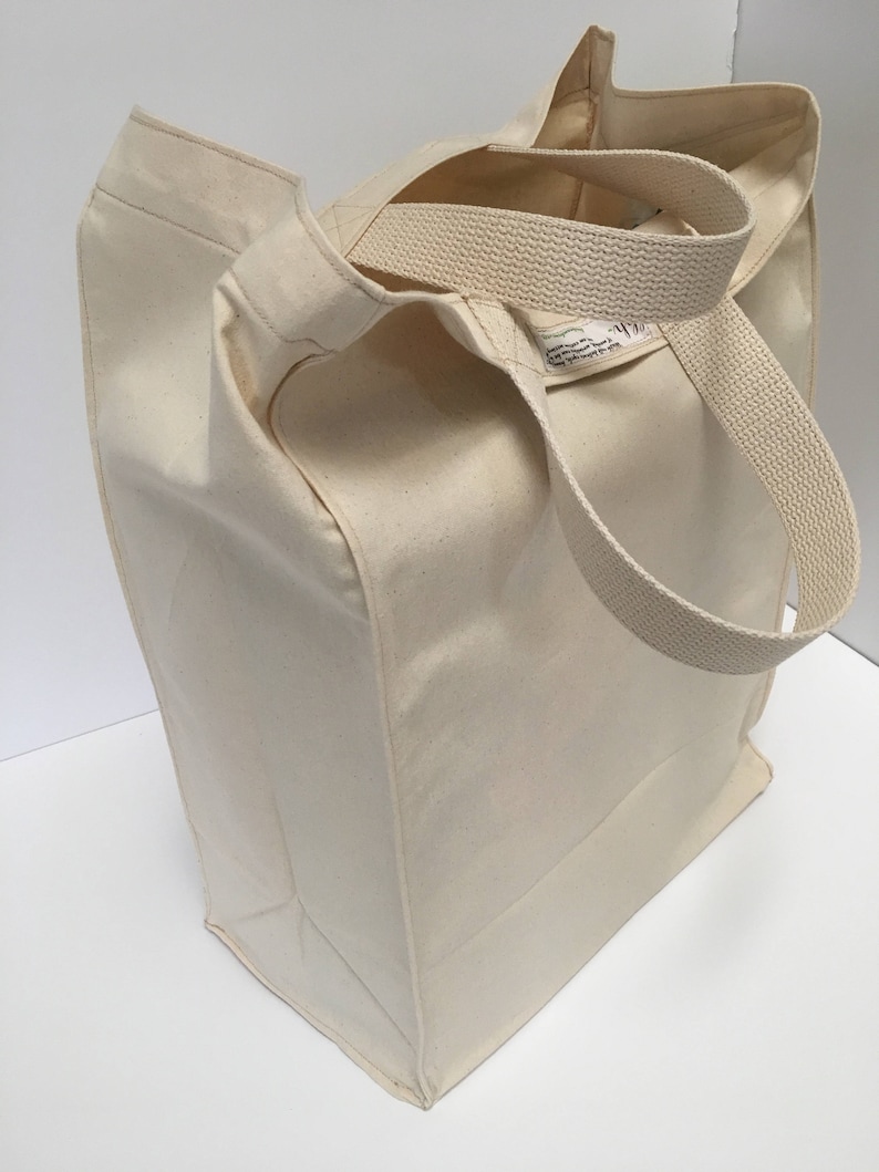 SET OF Two//canvas Market Bags Grocery Totes Reusable Boxy Etsy