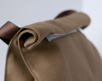 Bolsa de almuerzo marrón de lona para hombre, bolsa de almuerzo para hombre, bolsa de almuerzo para la oficina, bolsa de almuerzo para mujer, regalo para el Día del Padre, bolsa de almuerzo de lona