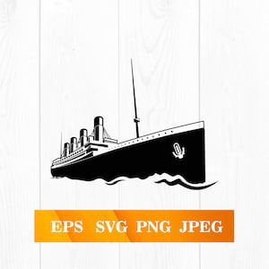 Titanic ship svg, Titanic ship png, vector image