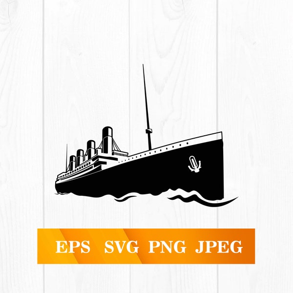 Titanic ship svg, Titanic ship png, vector image