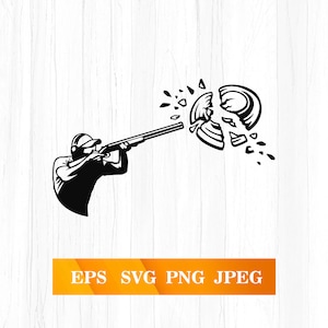 Trapshooting svg, Clay Target svg, Trapshooting png, Skeet Shooting svg, pull svg, cricut file, sport shooting svg