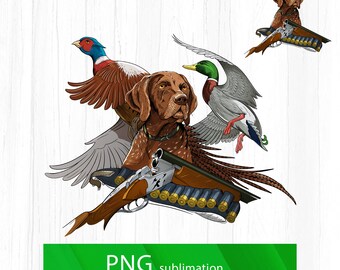 Pointer Jagdhund Sublimation PNG, Entenjagdhund PNG, Entenjäger Sublimation PNG, Jagdhund png