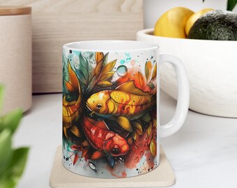 Tropical Fish Mug Gift Aquarium Sea Life Mug, Coffee Mug Tea Cup, Ocean Lover, Fisherman Mug Gift