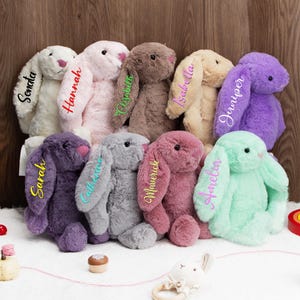 Personalized Custom Plush Bunny Rabbit,Embroidered Name Bunny Rabbit,Easter Bunny,Bunny Soft Plush Toy,Newborn Baby Gifts,Gift for kids