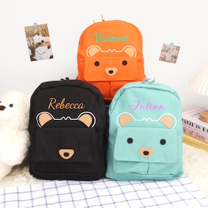 Personalised Embroidered Children&#39;s Backpack,Custom Cute Bear backpack,Kids Backpack,Back to School Gift,Birthday Gift,Children&#39;s Gift
