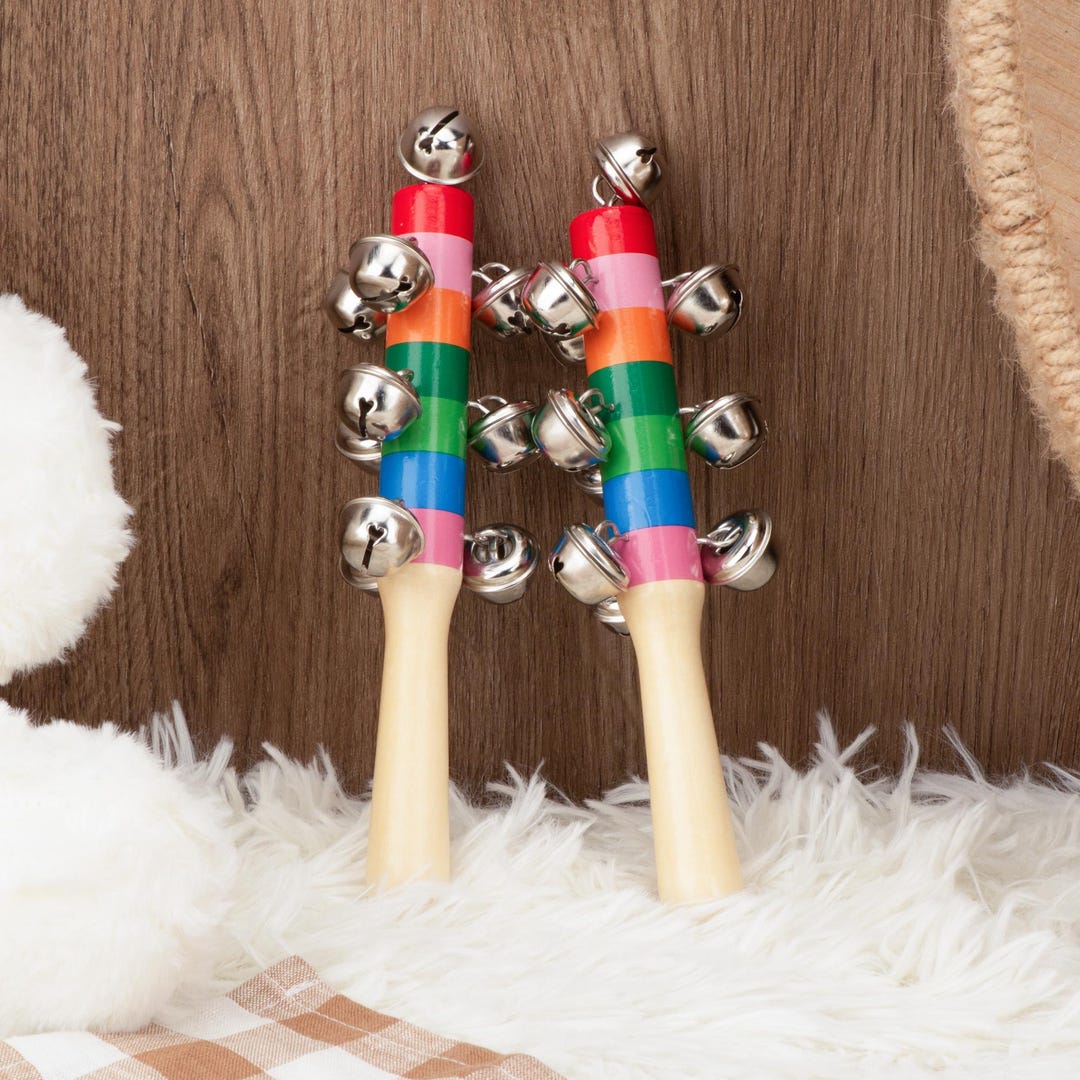 Custom Baby Name Rattle – Wooden Handle & Stainless Steel Bells ...