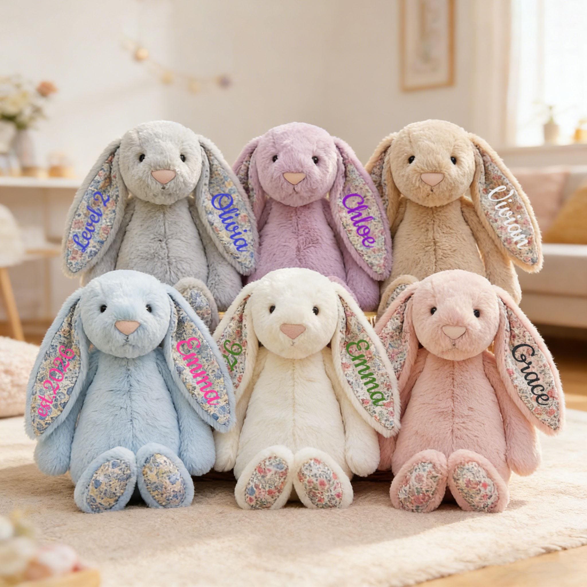Blue rabbit plush - Etsy 日本