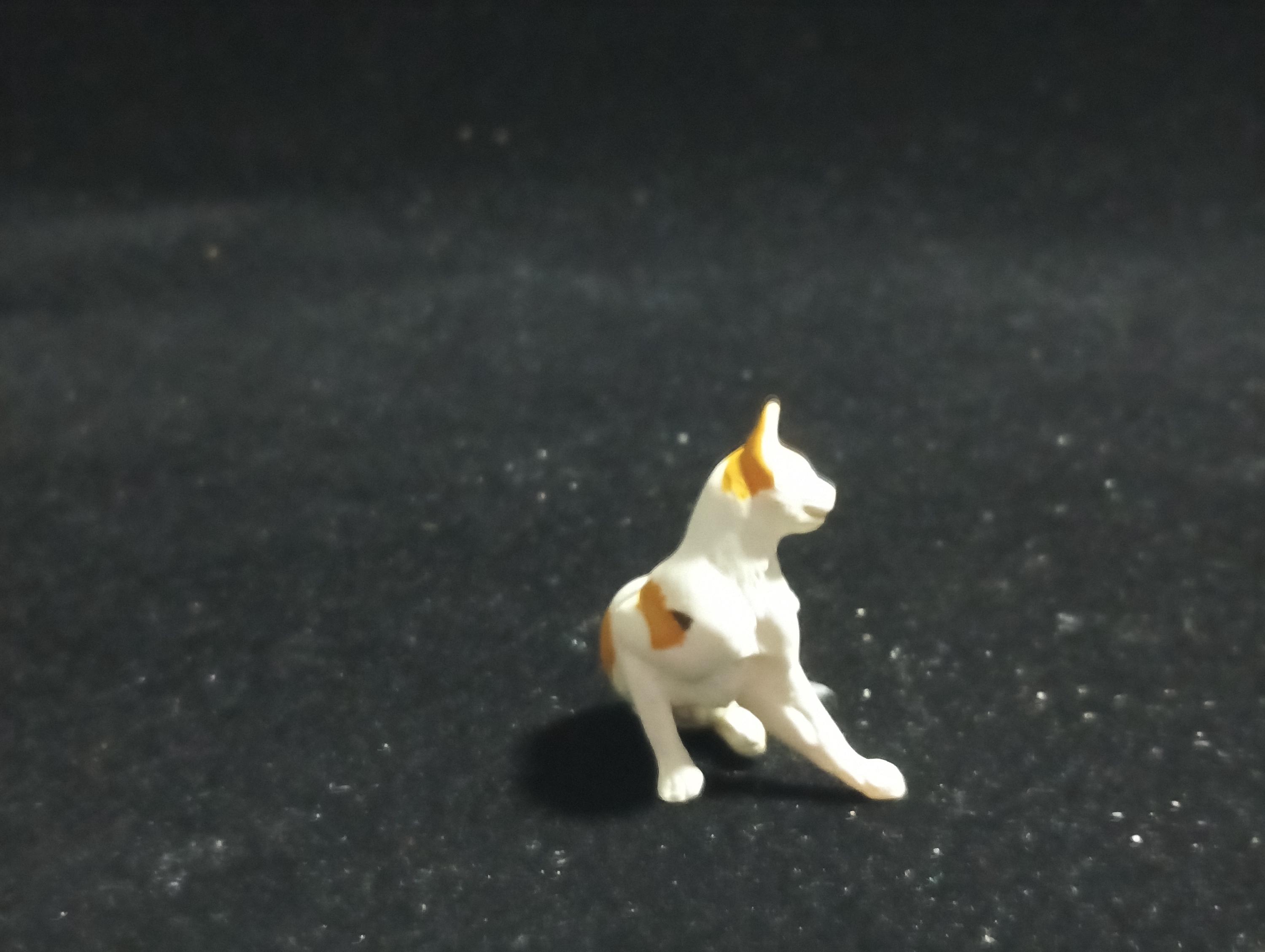 Figurine Chat Marron Kaiyodo - Mini Animal Japonais De Collection, Super Rare !