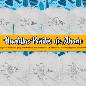Grandpa's Fists T-Shirt Template - Father's Day